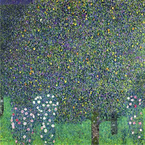 Rose Bushes under Trees Gustav Klimt